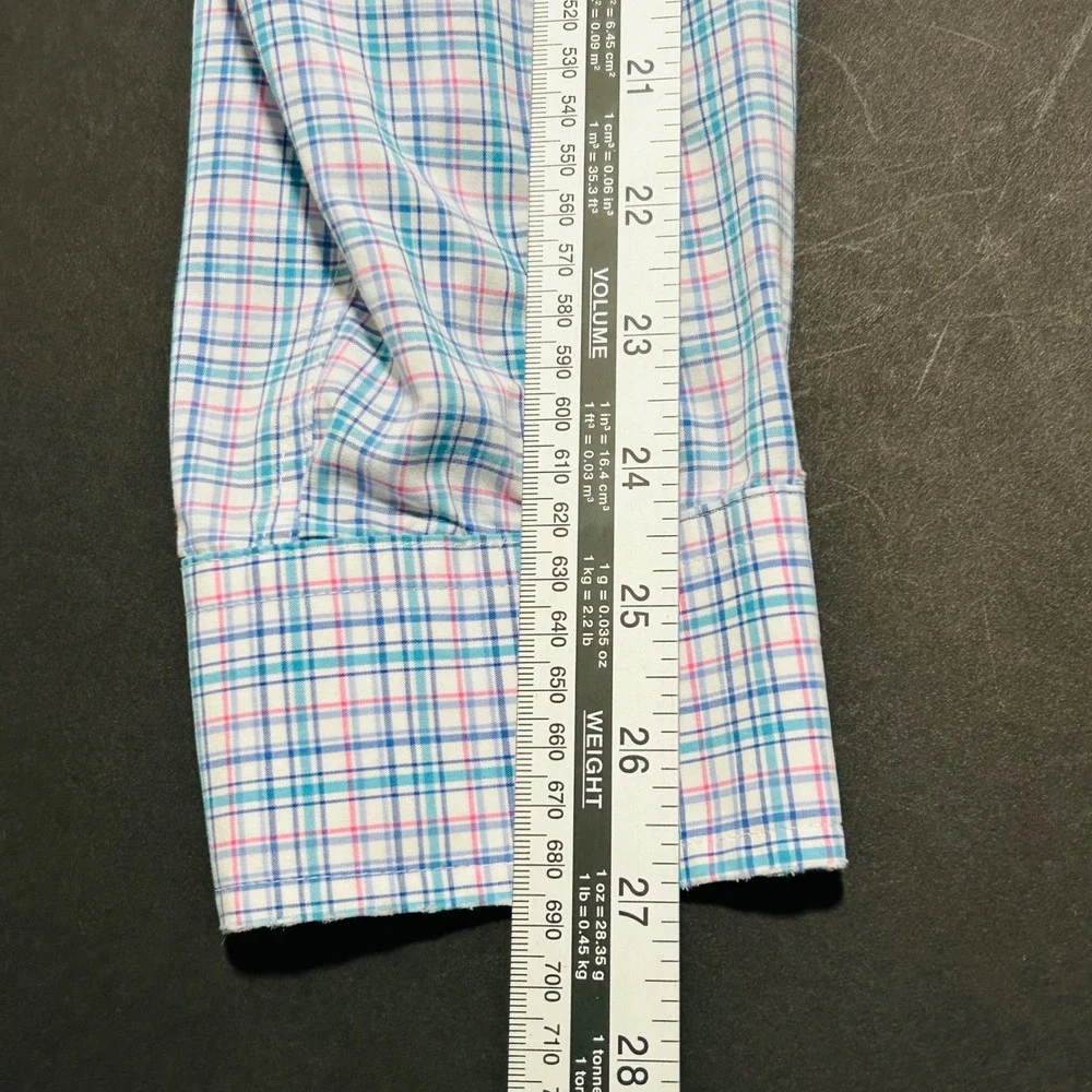 Lauren Ralph Lauren XL Mens Dress Shirt Plaid Stretch Regular Fit‎ 17 36/37